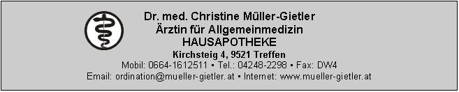 Dr. med. Christine Müller-Gietler - Kassenärztin für Allgemeinmedizin mit Hausapotheke